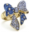 Betsey Johnson Crystal Bow Stretch Ring, Size 7.5