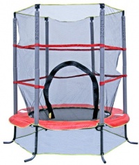 AirZone 4-1/2 Foot Kids First Outdoor Band Trampoline with Mesh Padded Perimeter Safety Enclosure