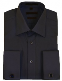 Black French Cuff Dress Shirt (Cufflinks Included)