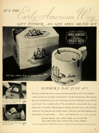 1939 Ad Fathers Day Old Spice After Shave Soap Lotion Pottery Mug Shaving Kit - Original Print Ad