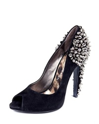 Make an unforgettable impression, coming or going, in these suede-covered, spike-heeled, notice-me platform pumps. By Sam Edelman.