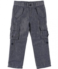 Sean John Naperville Cargo Pants (Sizes 4 - 7) - denim blue, 5