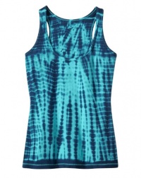 District Threads DT2301 - Juniors Tie-Dye Racerback Tank - Aqua/Navy - XS