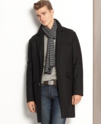 Keep your outerwear as stylish as your everyday outfits with this plaid walking coat from Kenneth Cole.