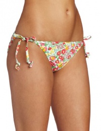 Lilly Pulitzer Women's Sandy String Bikini Bottom, Resort White High Tide, Large