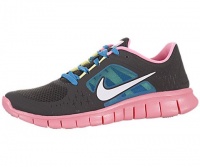 Nike Kids's NIKE FREE RUN 2 (GS) RUNNING SHOES 5.5 Kids US (NIGHT STADIUM/WHITE/PLRZD PINK)