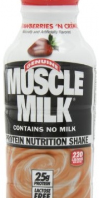 CytoSport Muscle Milk Ready-to-Drink Shake, Strawberries and Creme, 12 - 14 Ounce Containers