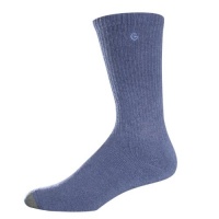 Gold Toe men's casual cushioned Uptown socks crew washed blue 1pair