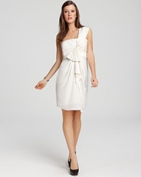 BCBGMAXAZRIA Dress - Bow Front One Shoulder