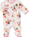 Carter's Girls Newborn-9 Months Floral Microfleece Sleep N Play