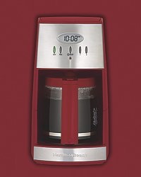 Hamilton Beach 43253 Ensemble 12-Cup Coffeemaker with Glass Carafe, Red