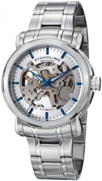 Stuhrling Original Men's 387.33112 Classic Delphi Antium Automatic Skeleton Silver Dial Watch