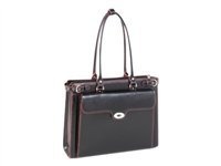 McKleinUSA 94835 WINNETKA Leather Ladies Briefcase with Removable Sleeve - Black