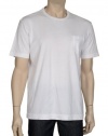 Splendid Mills Organic Mens Pocket Crewneck T-Shirt Cotton Medium M White Tee