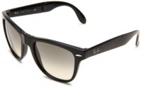 Ray-Ban Folding Square Sunglasses,Black Frame/Gray Gradient Lens,One Size