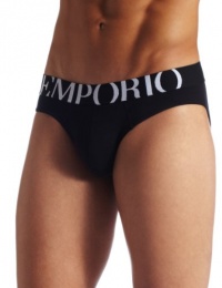 Emporio Armani Men's Eagle Hip Brief, Black, Small