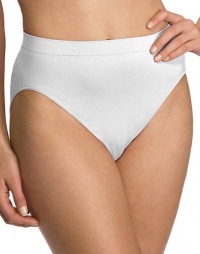 Bali Women's Microfiber Hi-Cut Panty, White, 10/11