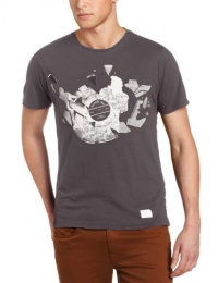 Ben Sherman Men's Short Sleeve Broken Record Graphic Tee