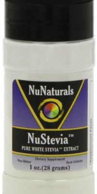 NuNaturals Nustevia  Pure White Stevia Extract , 1-Ounce