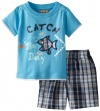 Kids Headquarters Baby-Boys Infant Sleeve Top With Plaid Short