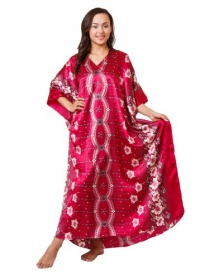 Up2date Fashion Satin Caftan, Classic Print, Style#Caf-67