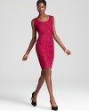 In vibrant lace, Adrianna Papell's cap sleeve dress exudes brilliant style for both the office and after hours.