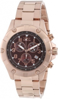 Invicta Men's 13622 Specialty Chronograph Brown Dial 18K Rose Gold Ion-Plated Stainless Steel Watch