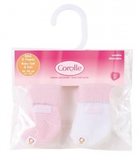 Corolle Doll Clothes: 14 White and Pink Socks