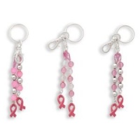 Asst. Pink Ribbon Breast Cancer Awareness Keychain Purse Charm