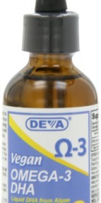 DEVA Vegan Vitamins  Liquid. Omega-3  DHA , 2-Ounce Bottles