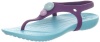 Crocs Aliana T-Strap Sandal (Toddler/Little Kid/Big Kid),Lilac/Aqua,12 M US Little Kid