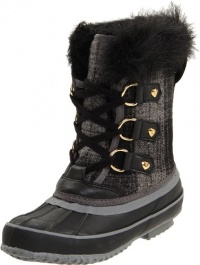 Juicy Couture Sarabeth Boot (Toddler/Little Kid),Black/Grey Abstract Plaid,13 M US Little Kid