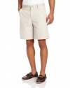 IZOD Men's Big-Tall Saltwater Flat Front Short, Stone, 48