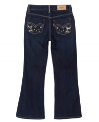 With a flared leg and sparkly sequin trim, these classic Levi's get the groovy glam treatment perfect for your little diva.