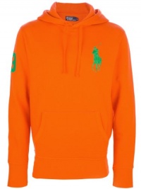 Polo Ralph Lauren Big Pony Fleece Pullover Hoodie, Orange, Medium