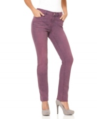 Channel your inner rocker with these cool, tinted jeans in an of-the-moment faded wash from DKNY Jeans! (Clearance)