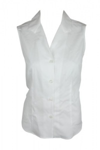 Jones New York Collection Womens Sleeveless Button Front Top