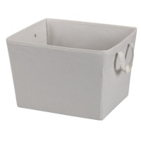 Household Essentials Medium Tapered Storage Bin with Handles, Natural Canvas