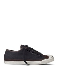 A cool update on a classic style, this Jack Purcell sneaker sports a suede upper with contrast leather trim.