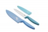 Kuhn Rikon Classic Serrated Utility Knives, Set of 2, Blue and Periwinkle