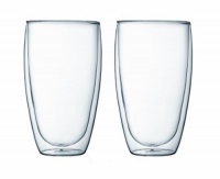 Bodum Pavina Double Wall Glass, 15-Ounce, Set of 2