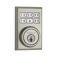 Kwikset 909CNT 15 SMT CP SmartCode Single Cylinder Contemporary Deadbolt, Satin Nickel