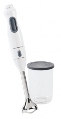 KitchenAid KHB100WH Immersion Hand Blender, White