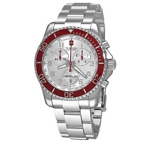 Swiss Army Mens Maverick GS Chrono - Silver Dial - Stainless Steel Bracelet