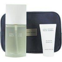 L'EAU D'ISSEY BY ISSEY MIYAKE SET FOR MEN. (EAU DE TOILETTE 4.2 oz. + SHOWER GEL 2.5 oz. + TOILETRY BAG)