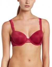 Calvin Klein Women's Seductive Comfort Convertible Contour Bra, Rum Cherry, 34A