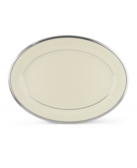 For nearly 150 years, Lenox has been renowned throughout the world as a premier designer and manufacturer of fine china. The Solitaire pattern expresses timeless refinement in the simplicity of translucent ivory bone china banded in polished platinum.