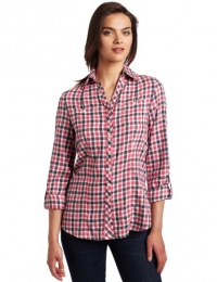 Carhartt Women's Roll Up Sleeve Button Front Flannel Shirt