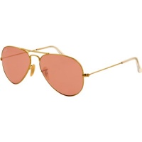 Ray-Ban RB3025 Aviator Large Metal Icons Legends Collection Sunglasses/Eyewear - Gold/Crystal Rose / Size 58mm