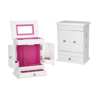 Bella Jewelry Chest in White